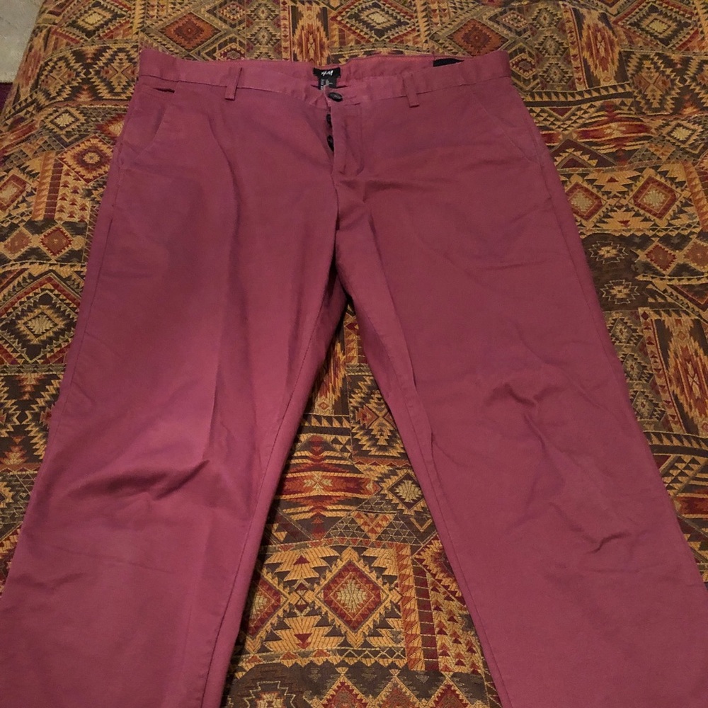 Mens fuchsia colored pants